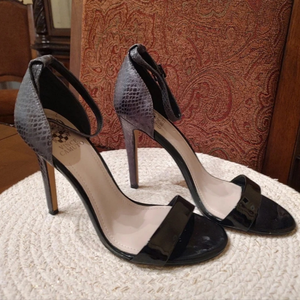 Vince Camuto Strappy Open Toe Heels - Picture 2 of 8